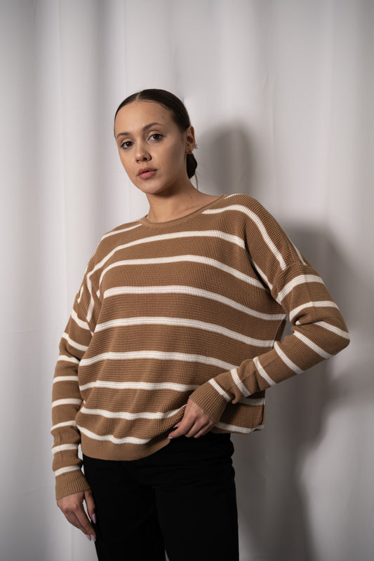 Sweter akrylowy brązowy BT 2281