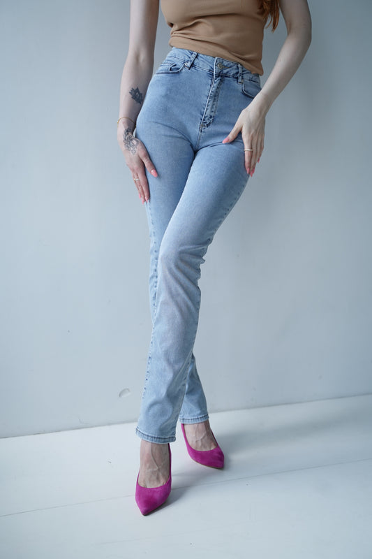 Jeansy damskie jasnoniebieskie SLIM FIT Marta 9269-17